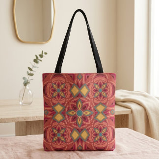 Tote Bag Mandala en terre cuite