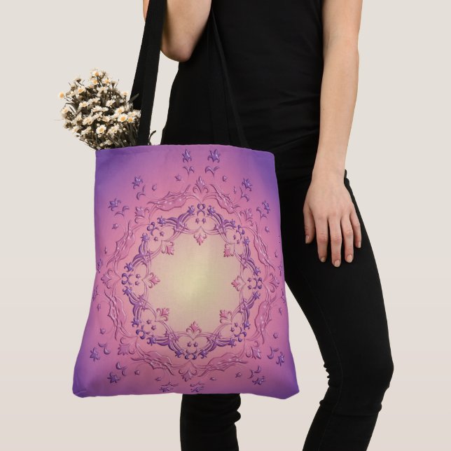 Tote Bag Mandala floral ethnique (De près)