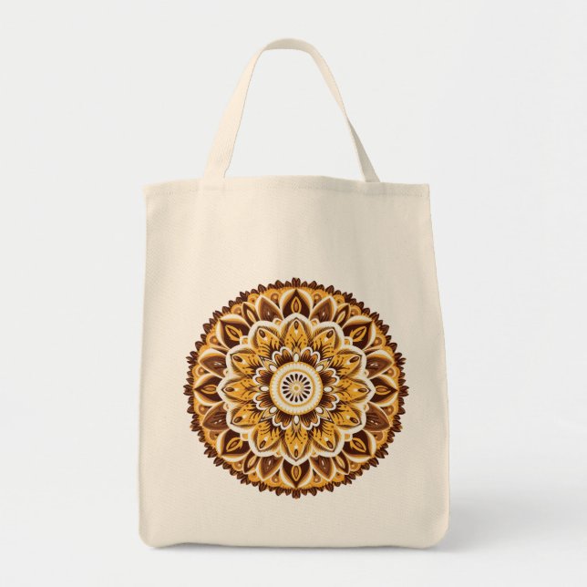 Tote Bag Mandala / Flower Design (Devant)