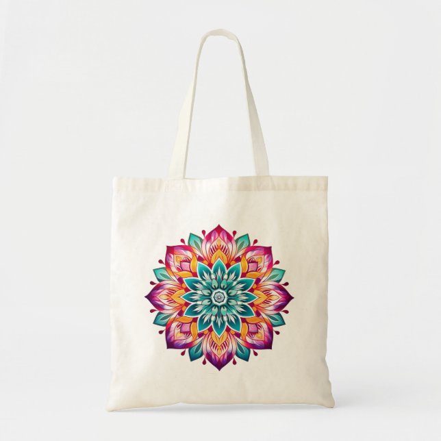 Tote Bag Mandala / Flower Design (Devant)