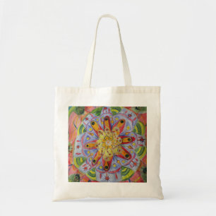 Tote Bag Mandala Flower Watercolor Budget Fourre-tout
