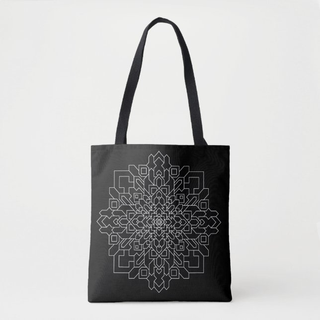 Tote Bag Mandala géométrique n° 8 (Devant)