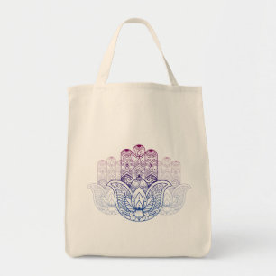 Tote Bag Mandala Henna Lotus Hand