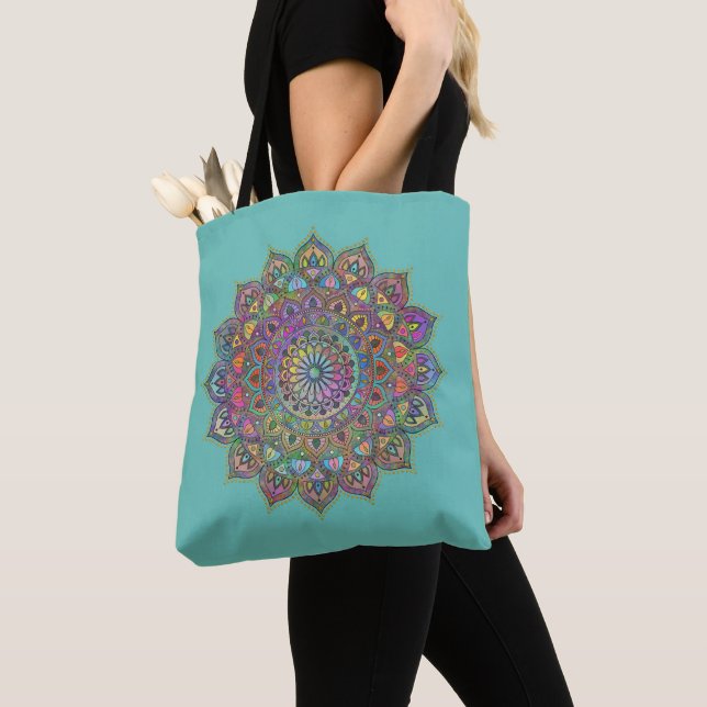 Tote Bag Mandala Inde Style 1 (De près)