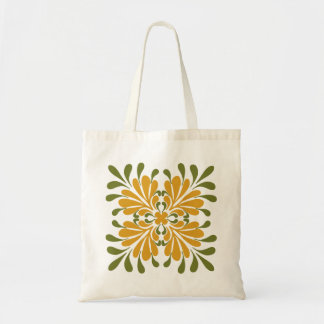 Tote Bag Mandala jaune vert