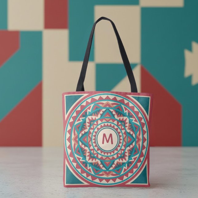 Tote Bag Mandala Moderne du Sud-Ouest (Créateur téléchargé)