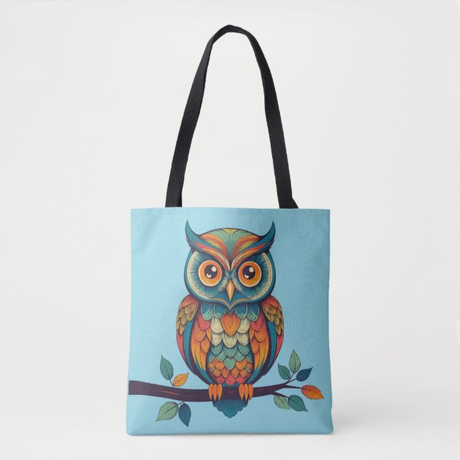 Tote Bag Mandala Owl (Devant)