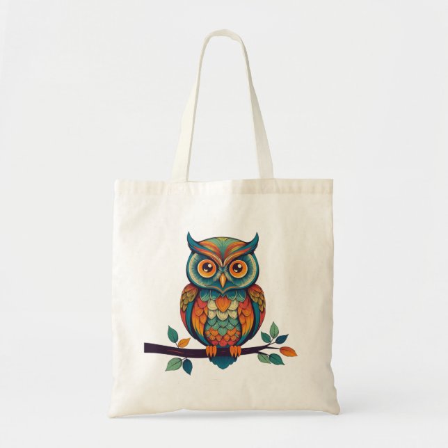 Tote Bag Mandala Owl (Devant)