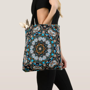 Tote Bag Mandala qui ressemble à un cratère aux couleurs vi