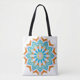 Tote Bag mandala vintage, mandala floral. Mandala oriental.