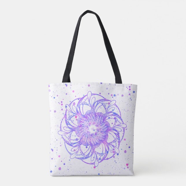 Tote Bag Mandala violet (Dos)
