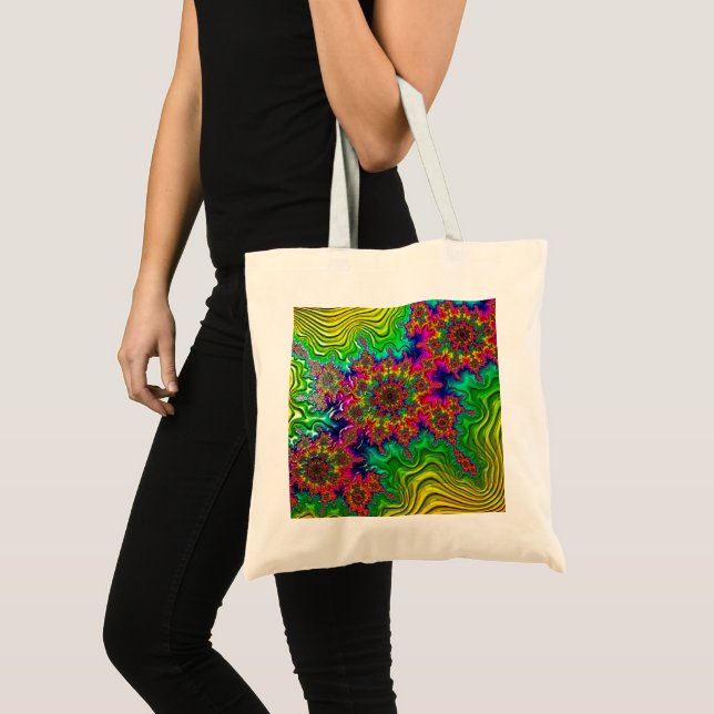 Tote Bag Mandelbrot Color Explosion Budget Fourre-tout (Devant (produit))