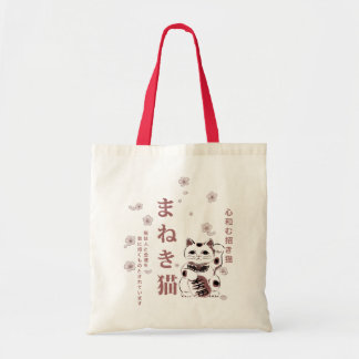 Tote Bag Maneki Neko Cerry Blossom