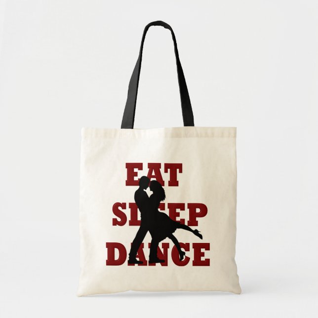 Tote Bag Mange, Dors, Danse (Devant)