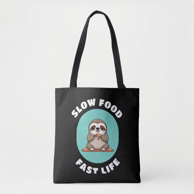 Tote Bag Mange mignonne Kawaii Sloth (Devant)