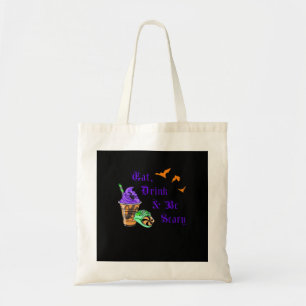 Tote Bag Manger Boire Et Être Effrayant Halloween Minimalis
