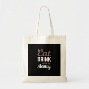 Tote Bag Manger Boire Et Être Félin Style Créatif