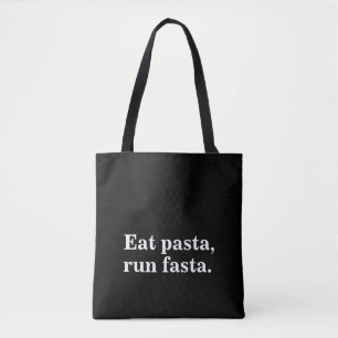 Tote Bag Manger des Pâtes Courir Plus Vite Cadeau drôle pou