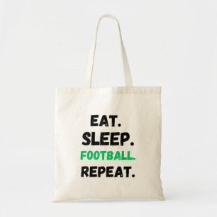 Tote Bag Manger Dormir Football Répéter Mignon Manger Dormi