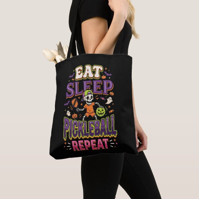 Tote Bag Manger Dormir Pickleball Répéter Pickleball (De près)
