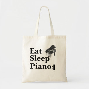 Tote Bag Manger Piano Sommeil Répéter Grand Piano Pianiste