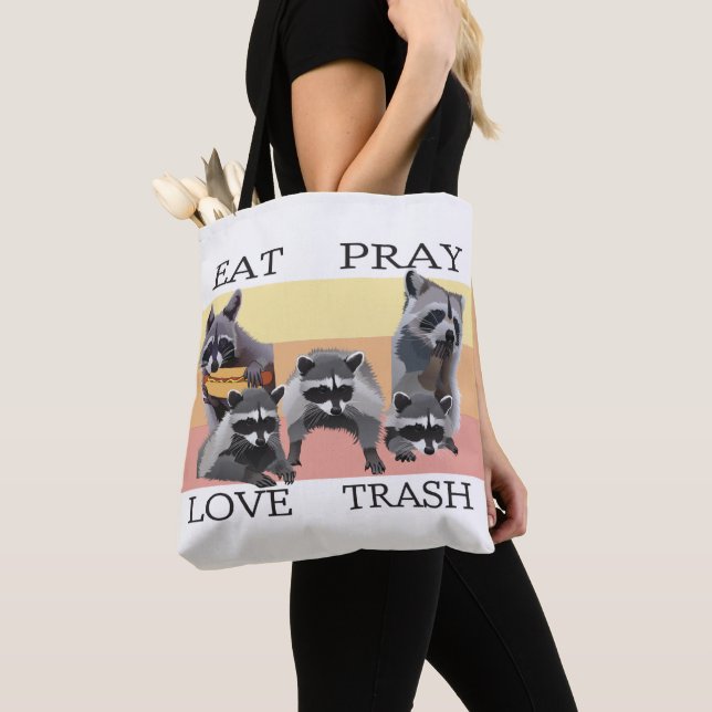 TOTE BAG MANGER PRAY LOVE TRASH (De près)