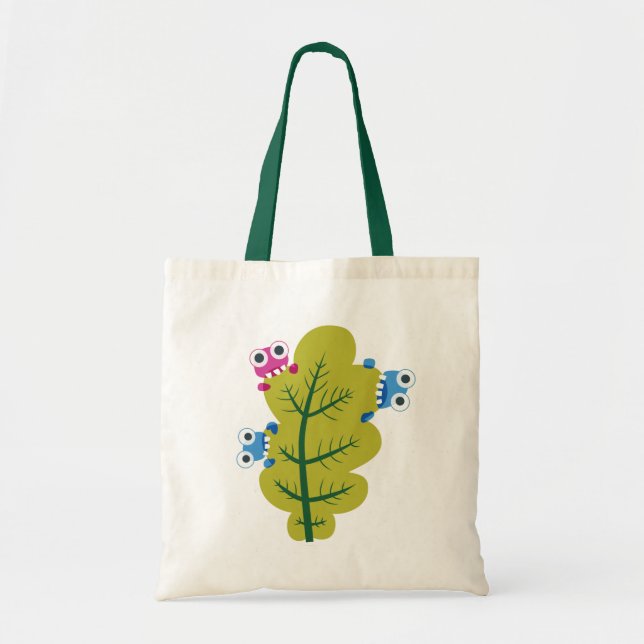 Tote Bag Mangeurs de feuilles vertes mignonettes Bugs caric (Devant)