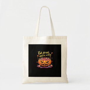 Tote Bag Mangez, Buvez, et Soyez Effrayant Soirée de Film d