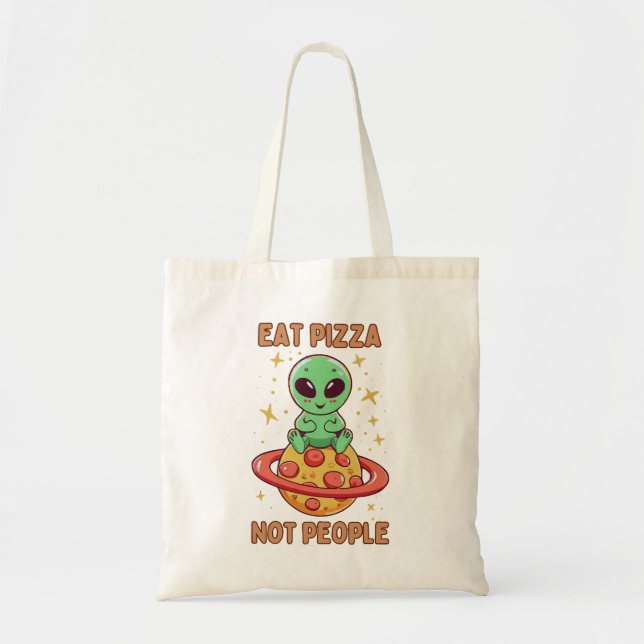 Tote Bag Mangez de la pizza pas des gens (Devant)