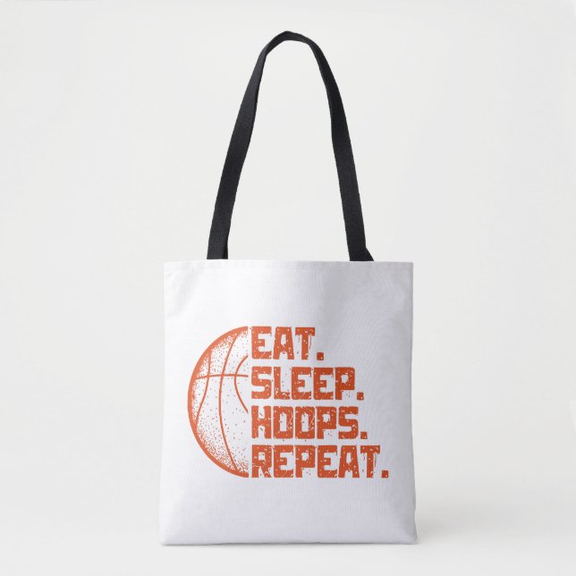 Tote Bag Mangez des cerceaux de sommeil Répéter les citatio (Devant)