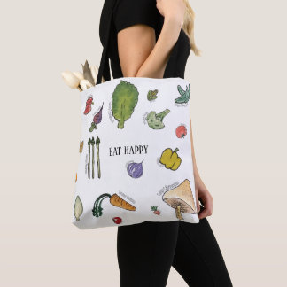 Tote Bag Mangez des légumes heureux Fourre-tout