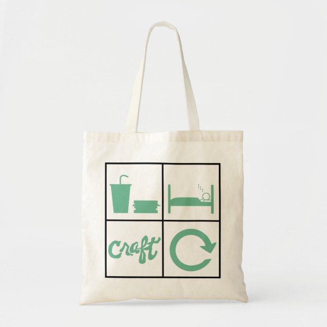 Tote Bag Mangez la répétition Fourre-tout de métier de (Devant)