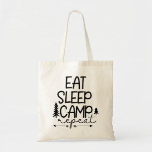 Tote Bag Mangez le camp de sommeil Répéter drôle