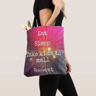 Tote Bag Mangez Le Sommeil Rose Chaud Emmenez Les Enfants À