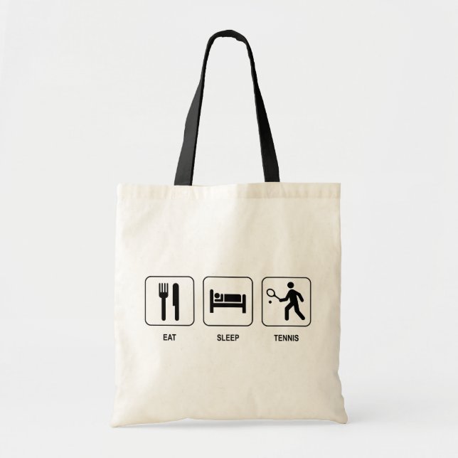 Tote Bag Mangez le tennis de sommeil (Devant)