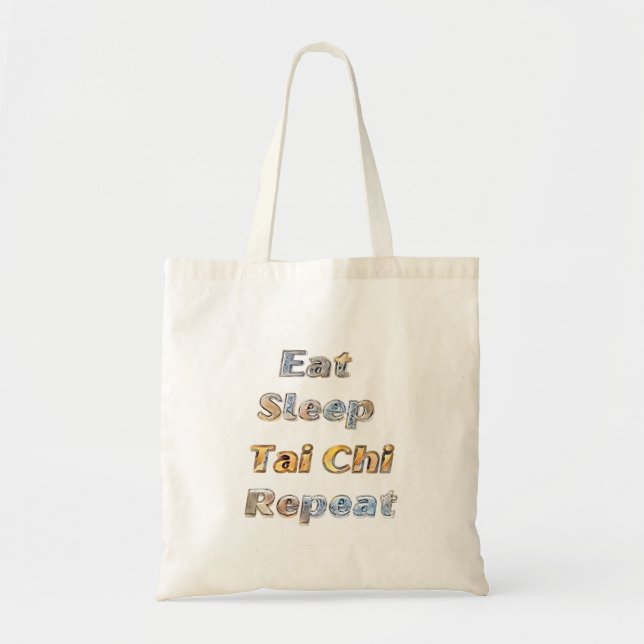 Tote Bag Mangez Sleep Tai Chi Répéter (Devant)