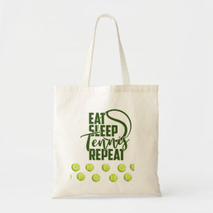 Tote Bag Mangez Sleep Tennis Répétez avec des balles de ten