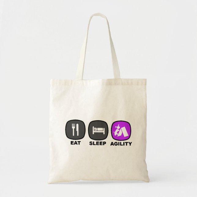 Tote Bag Mangez. Sommeil. Agilité. Pourpre (Devant)