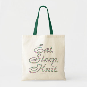 Tote Bag Mangez. Sommeil. Knit. (sac fourre-tout)