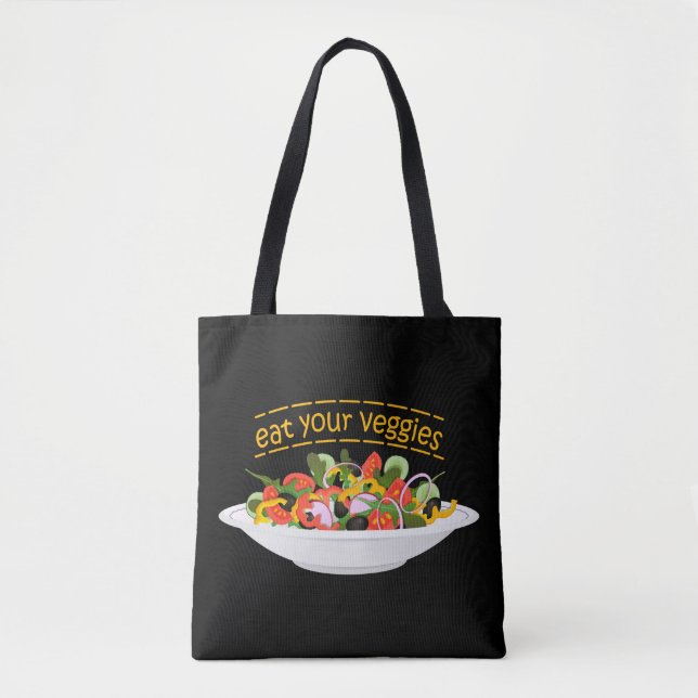 Tote Bag Mangez vos Légumes Citer salade fraîche mélange bo (Devant)