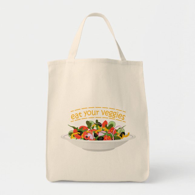 Tote Bag Mangez vos Légumes Citer salade fraîche mélange bo (Devant)