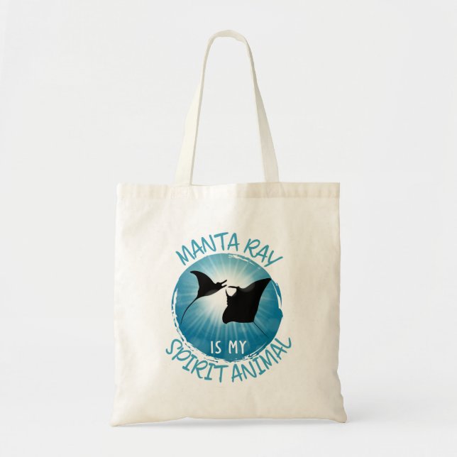 Tote Bag Manta Ray est mon esprit animal (Devant)