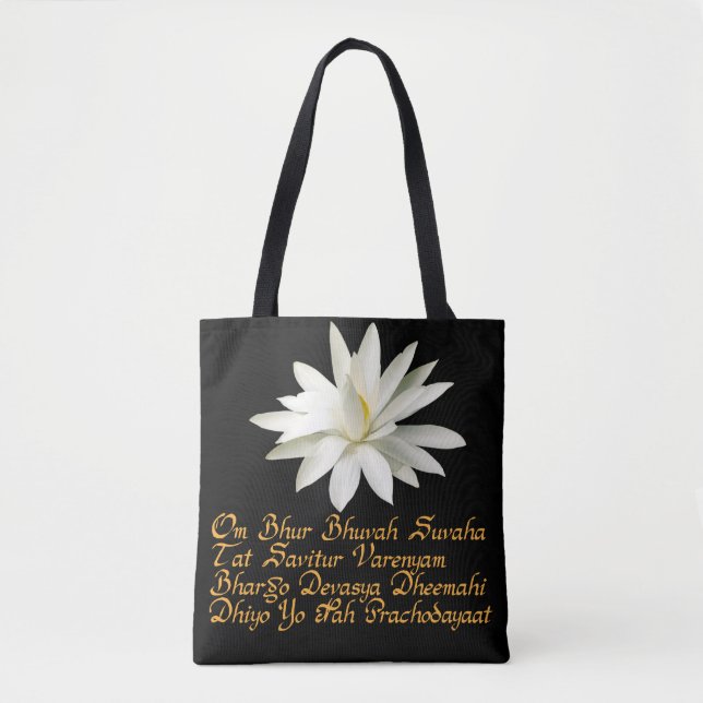 Tote Bag Mantra de Gayatri (Devant)