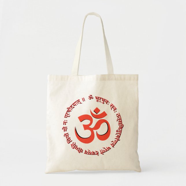 Tote Bag Mantra Gayatri "Om Bhur Bhuva Swah" (Devant)