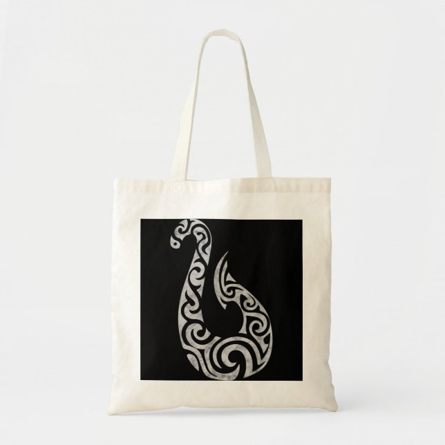 Tote Bag Maori Nouvelle-Zélande Polynesian Poisson Hook Cha (Devant)
