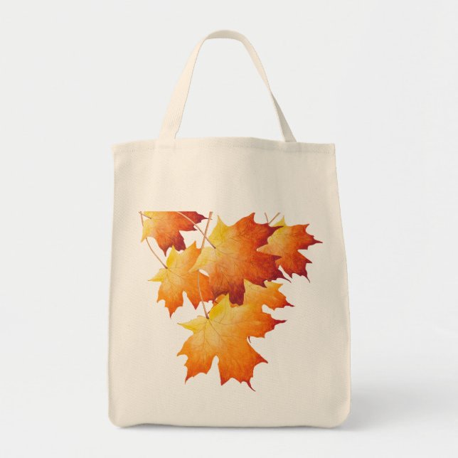 Tote Bag Maple Couple sur une Fourre-tout d'épicerie (Devant)