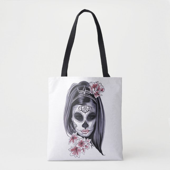 Tote Bag Maquillage de maquillage de maquillage Goth Girl (Devant)
