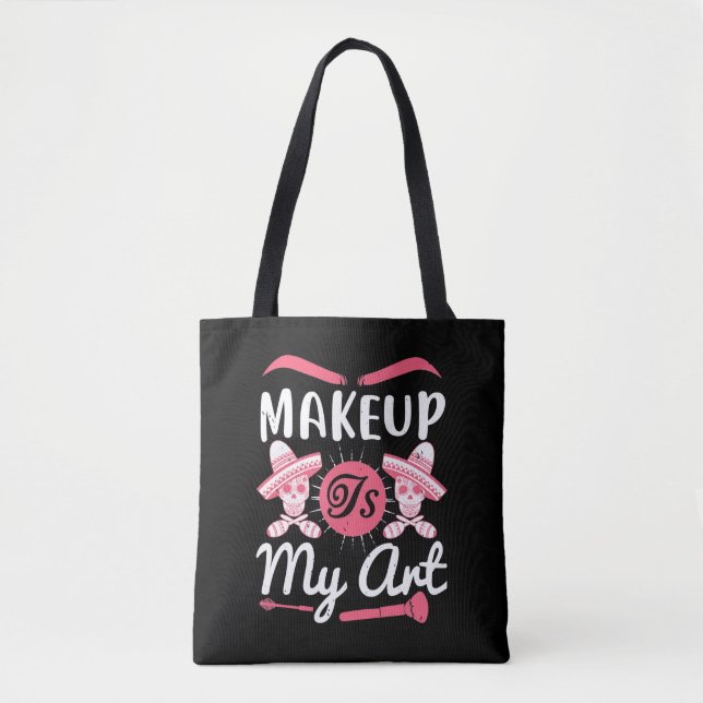 Tote Bag Maquillage - Le maquillage est mon art (Devant)