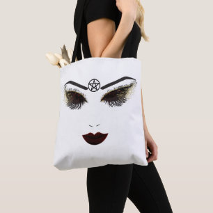 Tote Bag Maquillage Pentacle Beauty visage cils et lèvres f