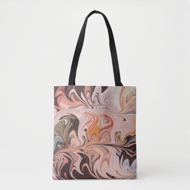 Tote Bag Marble Forms – Pink & Beige Soft Marble (Devant)